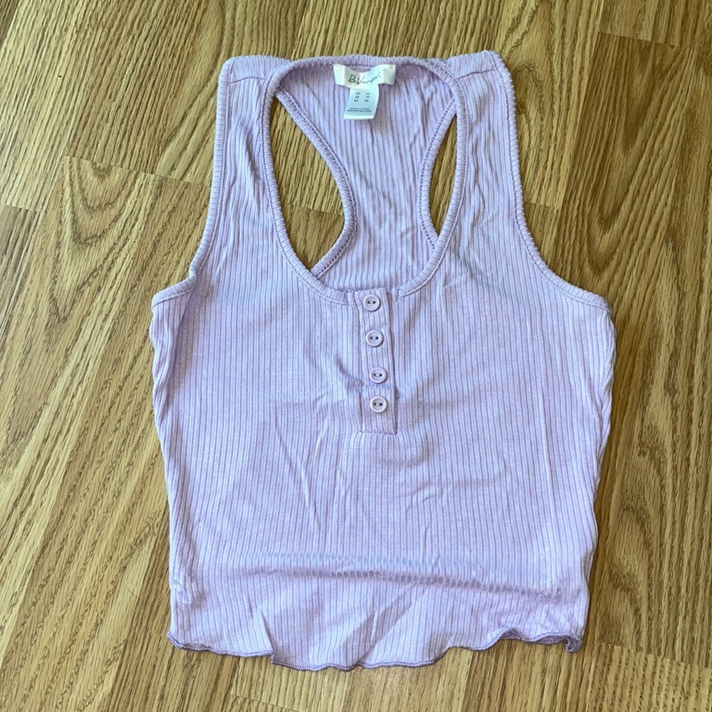 Lavender crop tank top